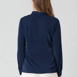 Allegra K Women's Elegant Work Office Blouse Long Sleeve Pleated Tie Neck Top Shirt 44 Allegra K Women's Elegant Work Office Blouse Long Sleeve Pleated Tie Neck Top Shirt