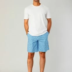 Allegra K Men's Summer Printed Shorts Drawstring Beach Pattern Pants Trunks