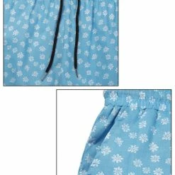 Allegra K Men's Summer Printed Shorts Drawstring Beach Pattern Pants Trunks