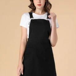 Allegra K Women's Adjustable Strap Above Knee Suspender Dress