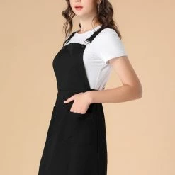 Allegra K Women's Adjustable Strap Above Knee Suspender Dress