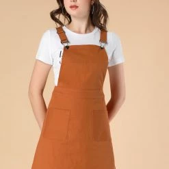 Allegra K Women's Adjustable Strap Above Knee Suspender Dress