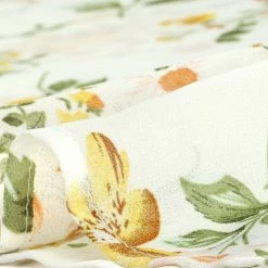 Allegra K Women's Floral Split Front Summer Casual Elastic Waist Back Flowy Midi A-Line Skirt