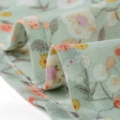 Allegra K Women's Chiffon Ruffle Sleeve Layered Floral Print Blouse Top