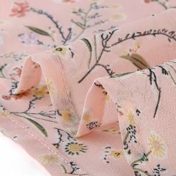 Allegra K Women's Chiffon Ruffle Sleeve Layered Floral Print Blouse Top