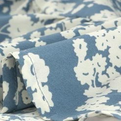 Allegra K Women's 3/4 Sleeves Floral Ruffle Hem Dress