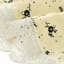 Allegra K Women's V Neck Cap Sleeve Lace Trim Fit And Flare Floral Dress