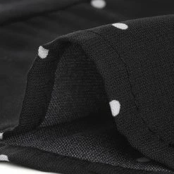 Allegra K Women's Contrast Square Neck Summer Casual Polka Dots Tops Blouse