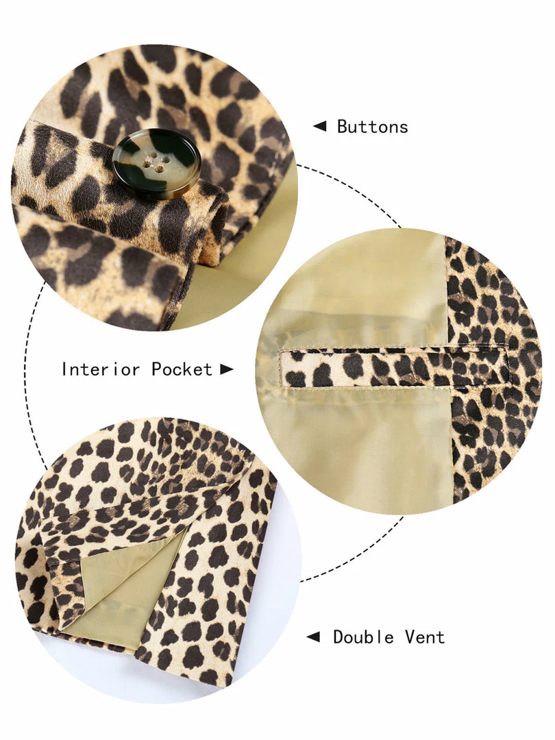 Allegra K Men Vintage Leopard Print Luxury Notched Lapel Slim Fit Fashion Stylish Jacket Blazer 14 Allegra K Men Vintage Leopard Print Luxury Notched Lapel Slim Fit Fashion Stylish Jacket Blazer