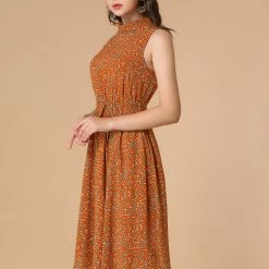 Allegra K Women's Sleeveless Knee Length Floral Dress 13 Allegra K Women's Sleeveless Knee Length Floral Dress