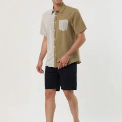 Allegra K Men's Short Sleeve Button Down Casual Summer Cotton Patchwork Print Shirt 49 Allegra K Men's Short Sleeve Button Down Casual Summer Cotton Patchwork Print Shirt