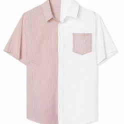 Allegra K Men's Short Sleeve Button Down Casual Summer Cotton Patchwork Print Shirt 40 Allegra K Men's Short Sleeve Button Down Casual Summer Cotton Patchwork Print Shirt