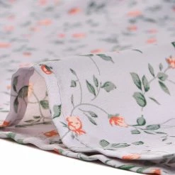 Women Allegra K Floral Print 3/4 Raglan Sleeve Drawstring Round Neck Blouse