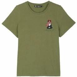 Allegra K Women's Summer Casual Short Sleeve Crew Neck Cartoon Cat Pet Print T-shirt