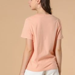 Allegra K Women's Summer Casual Short Sleeve Crew Neck Cartoon Cat Pet Print T-shirt