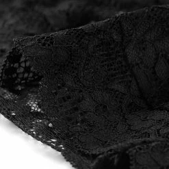 Allegra K Women's Crop Cardigan Scalloped Hem Floral Lace Sheer Shrug Top