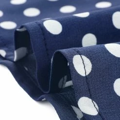 Allegra K Women's Polka Dots V Neck Puff Sleeve Vintage Belted Button Down Midi Dress 15 Allegra K Women's Polka Dots V Neck Puff Sleeve Vintage Belted Button Down Midi Dress