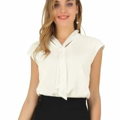Allegra K Women's Blouse Sleeveless Casual Office Work Top