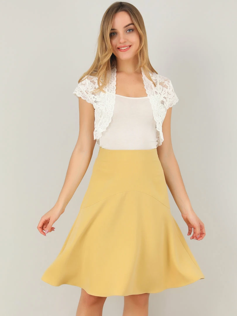 Allegra K Women's Elegant Short Sleeve Sheer Floral Lace Shrug Top 5 Allegra K Women's Elegant Short Sleeve Sheer Floral Lace Shrug Top