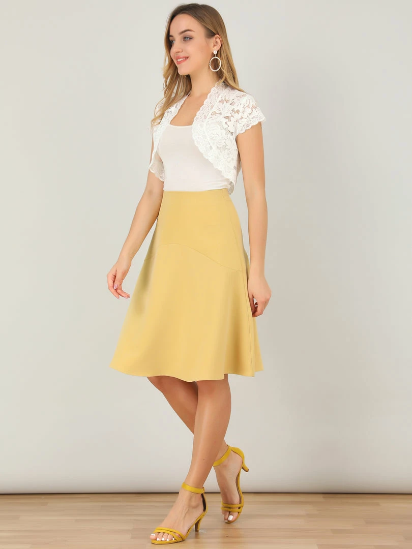 Allegra K Women's Elegant Short Sleeve Sheer Floral Lace Shrug Top 7 Allegra K Women's Elegant Short Sleeve Sheer Floral Lace Shrug Top