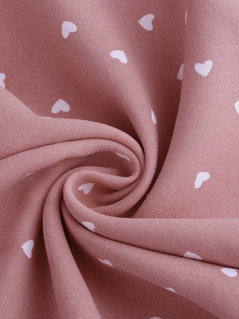 Allegra K Women's Summer Flare Sleeve Pintuck Decor Heart Print Ruffle Dress 9 Allegra K Women's Summer Flare Sleeve Pintuck Decor Heart Print Ruffle Dress