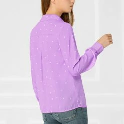 Allegra K Women's Heart Polka Dots Button Up Notched Lapel V Neck Shirt Tops 104 Allegra K Women's Heart Polka Dots Button Up Notched Lapel V Neck Shirt Tops