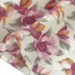 Allegra K Women's Casual Half Ruffle Sleeve Shirts V Neck Floral Blouse Tops