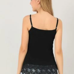 Allegra K Women's Spaghetti Strap Lace Camisole Layered Cami Top Extender