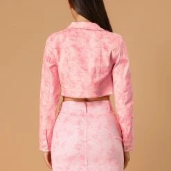 Allegra K Women's Camo Crop Jacket Button Down Long Sleeve Trucker Jacket 14 Allegra K Women's Camo Crop Jacket Button Down Long Sleeve Trucker Jacket