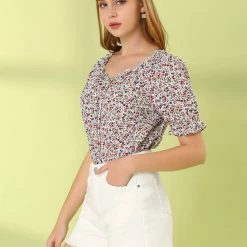 Allegra K Women's Summer Cotton Raw Hem Pockets Denim Jean Shorts