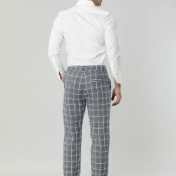 Allegra K Men's Dress Plaid Pants Slim Fit Flat Front Check Business Trouser 27 Allegra K Men's Dress Plaid Pants Slim Fit Flat Front Check Business Trouser