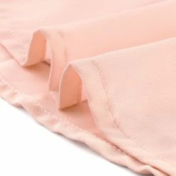 Allegra K Women's Chiffon Top Blouse Turn Down Collar Layers Short Sleeve Button Up Shirt