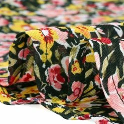 Allegra K Women's Floral Print Square Neck Dresses A-Line Smocked Waist Puff Sleeve Mini Dress