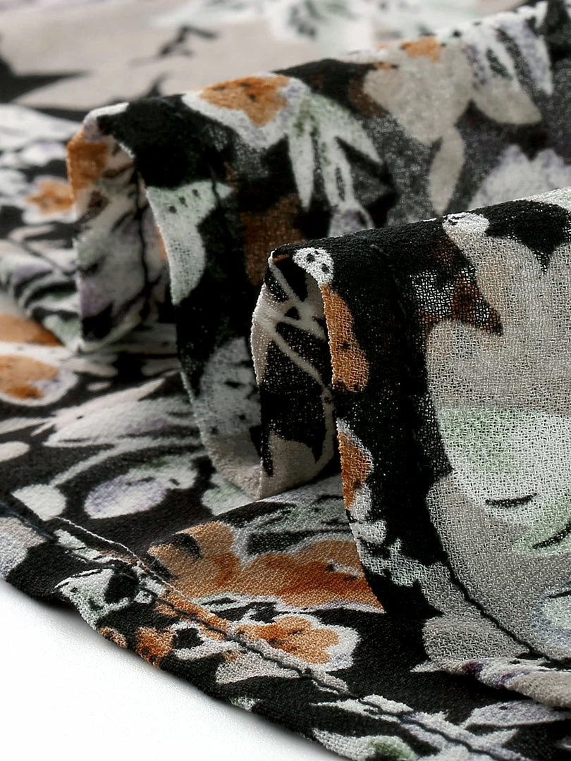 Allegra K Women's Ruffled Cap Sleeve Tops Keyhole V Neck Floral Blouse 9 Allegra K Women's Ruffled Cap Sleeve Tops Keyhole V Neck Floral Blouse