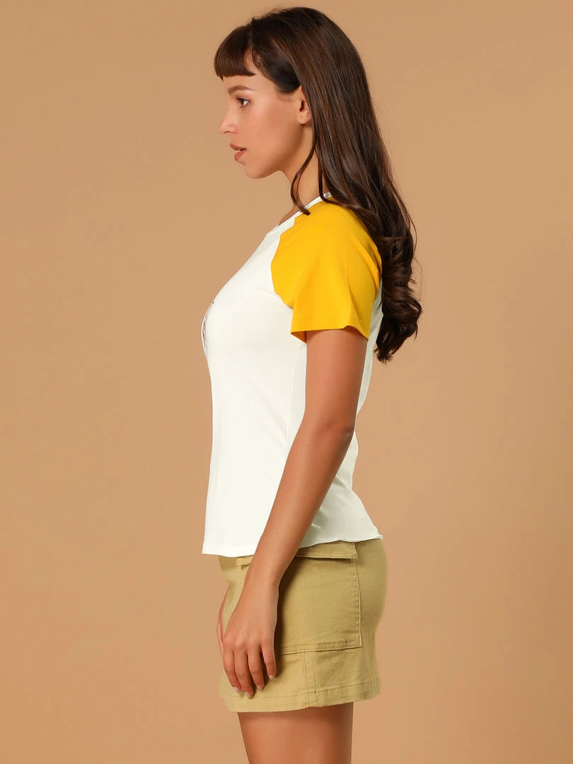 Allegra K Women's Summer Casual Short Sleeve Cartoon Cat Print T-shirt Tee 7 Allegra K Women's Summer Casual Short Sleeve Cartoon Cat Print T-shirt Tee