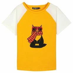 Allegra K Women's Summer Casual Short Sleeve Cartoon Cat Print T-shirt Tee 34 Allegra K Women's Summer Casual Short Sleeve Cartoon Cat Print T-shirt Tee