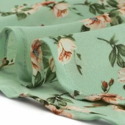 Allegra K Women's Printed Elastic Waist Tiered Ruffle Hem Flowy Midi Skirt