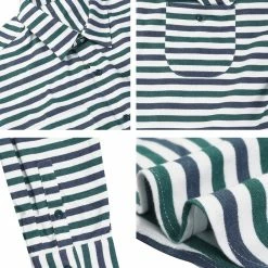 Allegra K Men's Overshirt Cotton Color Block Flannel Button Down Long Sleeve Striped Shirts