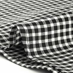 Allegra K Women's Bow Tie Neck Ruffle Trim Sleeveless Gingham Office Shirt Blouse