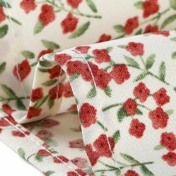 Allegra K Women's 3/4 Bell Sleeve Frill Tie Mock Neck Floral Top Blouse