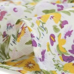 Allegra K Women's Ruffle Hem Fit And Flare Tie Neck Floral Dress