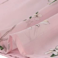 Allegra K Women's Floral A-line V Neck Puff Sleeves Flowy Chiffon Dress 15 Allegra K Women's Floral A-line V Neck Puff Sleeves Flowy Chiffon Dress