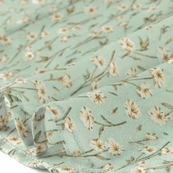 Allegra K Women's Bow Tie Neck Ruffle Short Sleeve Floral Dress