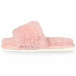 Allegra K Women's Comfy Fuzzy Nonslip Curly Plush Slides Shoes