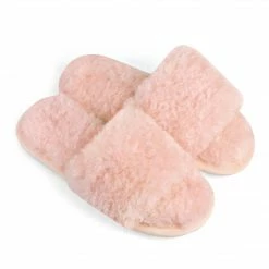 Allegra K Women's Comfy Fuzzy Nonslip Curly Plush Slides Shoes