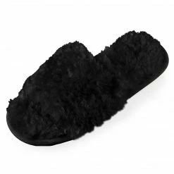 Allegra K Women's Comfy Fuzzy Nonslip Curly Plush Slides Shoes