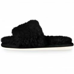 Allegra K Women's Comfy Fuzzy Nonslip Curly Plush Slides Shoes