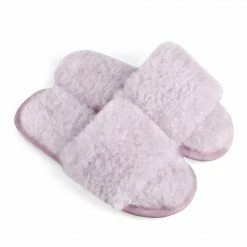 Allegra K Women's Comfy Fuzzy Nonslip Curly Plush Slides Shoes