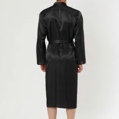 Allegra K Men's Satin Robe Sleep Nightdress Long Sleeve Lounge Sleepwear Pajama Dress Bathrobe 31 Allegra K Men's Satin Robe Sleep Nightdress Long Sleeve Lounge Sleepwear Pajama Dress Bathrobe