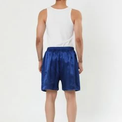 Allegra K Men's Sleepwear Satin Shorts Elastic Waist Lounge Pajama Bottoms 31 Allegra K Men's Sleepwear Satin Shorts Elastic Waist Lounge Pajama Bottoms